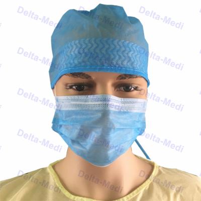 China PP SMS Non Woven Disposable Astronaut Head Cover Cap Hood Cover With Sweatband for sale