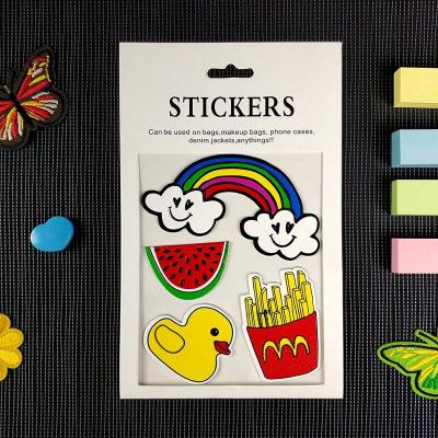 China PU 3D Custom Waterproof Stickers Repeated Pasting Die Cut Vinyl Stickers for sale
