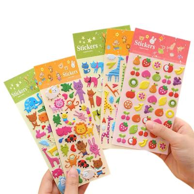 China Custom Decorative Kids Cute Pvc Vinyl Cartoon 3d Eva Foam Puffy Stickers For Scrapbooking for sale
