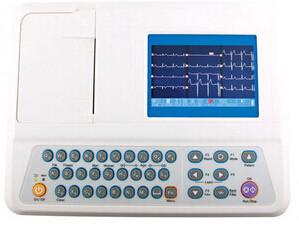 China Digital ECG Machine 5 inch ECG Monitoring System with Rechargeable Li-ion Battery for sale