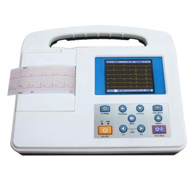 China Single channel ECG Monitoring System 12 Leads Record 3.5 Inch Color Display LCD for sale