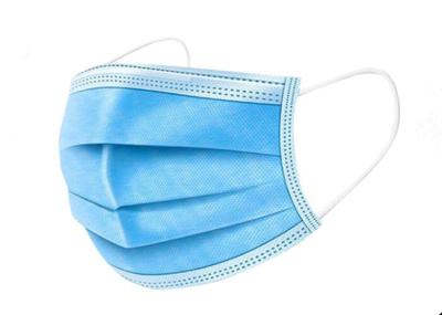 China Wave Blue Disposable Face Mask PPE for COVID-19 With Size of 17.5*9.5cm 50pcs / Box Used in Non - medical Places for sale