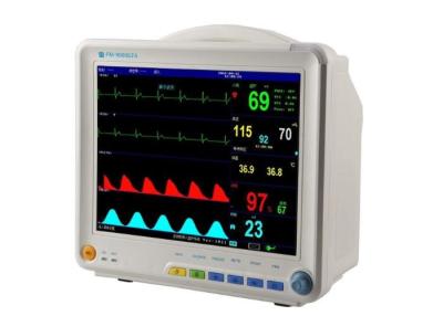 China 12,1 pulgadas - monitor paciente del alto LCD color de la resolución con 6 parámetros estándar ECG, RESP, NIBP, SPO2, 2-TEMP, PR/HR en venta