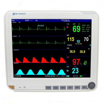 China 15 Inch Display Multi Parameter Patient Monitor with 6 Standard parameters: ECG, RESP, NIBP, SPO2, 2-TEMP, PR/HR for sale