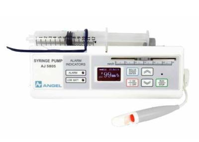 China Medical Portable Single - Use Syringe Pump Infusion Rate 1~99mm / hr Using 3 AA Batteries for sale