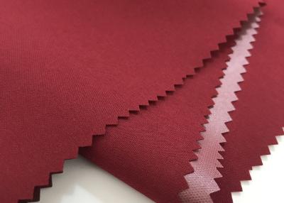 China 95%polyester 5%spandex 100D 4way stretchblend fabri lamination waterproof worker red color customized fabric for sale