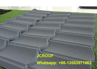 China Long Life Span Stone Coated Steel Roof Tiles High-Temperature Ceramic Color Process for sale