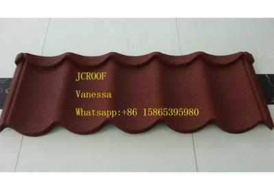 China ISO9001 Stone Coated Metal Roof Tile Installed size 1250*370mm JC110 Sky Blue for sale