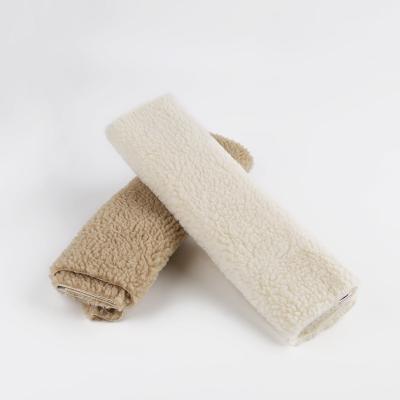 China Tricot Knitted 100% Polyester BROG Sherpa Faux Lamb Fur Fabric for Garments Lining for sale