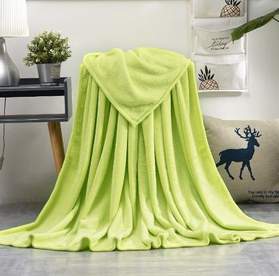 China Soft Flannel Fleece Baby Blanket Small Size Plush Pile 5-8mm Anti-Static Ready to Ship for sale