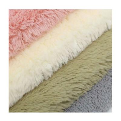 China 20mm Pile Length Tricot Knitted Solid Color PV Plush Fabric for Soft Toys and Blankets for sale