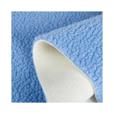 China 100% Polyester Sherpa Fleece Teddy Bonded Suede Knitted Fabric for Garment Making for sale