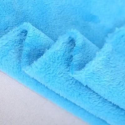 China Recycled Polyester Coral Fleece Fabric For Pajamas Medium Weight 150d*144f for sale