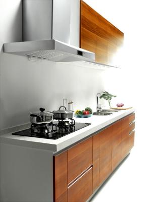 China Quartzite Worktop Complete Kitchen Cabinet Set 18mm MFC Borad Modern Design for sale