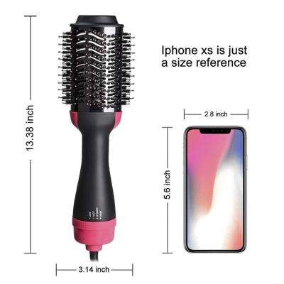 China Revestimento cerâmico Pin Rotating Hot Hair Brush de nylon para mulheres à venda