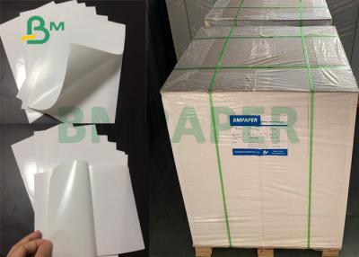 China 1072mm 78gsm Cast Coated +60gsm Glassine Liner Adhesive Paper For Label Printing for sale