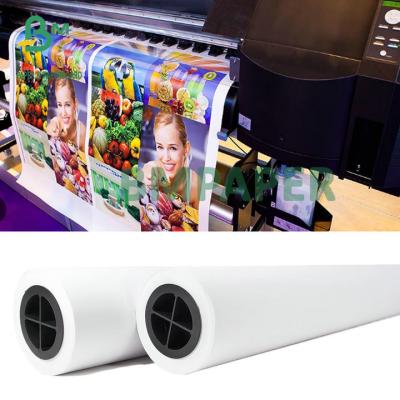 China 24''x150' 24lb Coated Bond Paper 2'' Core For Color Poster Inkjet Printing for sale