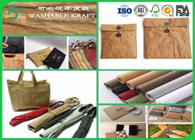 China Different Color Washable Kraft Liner Paper Roll For Making Bag / Wallet for sale