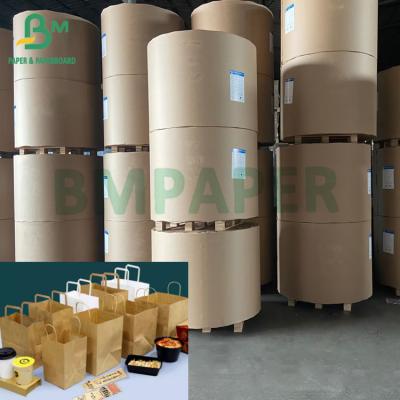 China Recyclable 65 - 150 GSM Brown Extensible Carrie Bag Paper Roll for sale