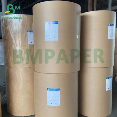 China Wet Strength Brown Kraft Paper Roll 65gsm - 120gsm For Plant Protection Sleeves for sale