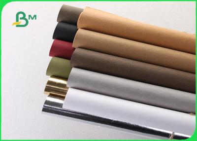 China Washed Kraft Liner Paper / Hand - Washed Kraft Paper 150cm X 110 M For Wallets for sale