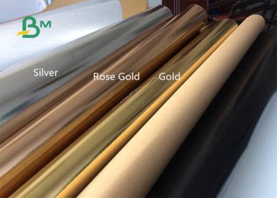 China Surface Silver , Gold Rose , Gold Glitter Washable Kraft Paper Fabric For Gift for sale
