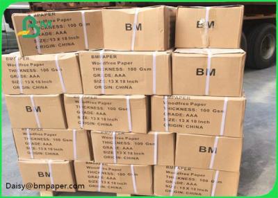China Uncoated Woodfree Paper / Uncoated Offset Printing Paper 100% Virgin Pulp Material for sale