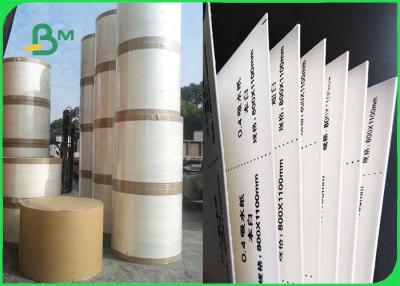 China 0.3mm 0.6mm Natural White Water Absorbent Cardboard Paper Roll  600mm x 80mm For Paper Coaster for sale
