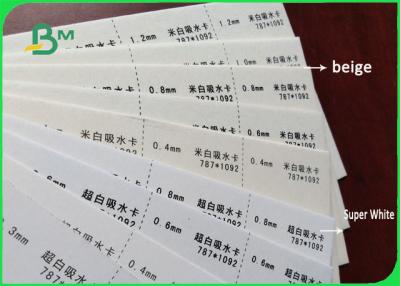 China o rolo do papel do cartão de 0.3mm 0.4mm 0.5mm, papel absorvente do perfume branco natural cobre 600mm x 800mm à venda
