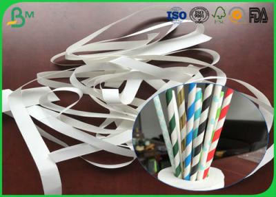 China Recycle And Harmless Paper 14mm 15mm 60gsm White Kraft Paper Rolls For Paper Straws for sale