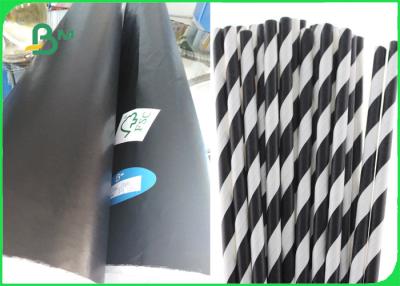 China 80gsm Black Printed Drinking Paper Straw Base Paper Kraft Paper for sale