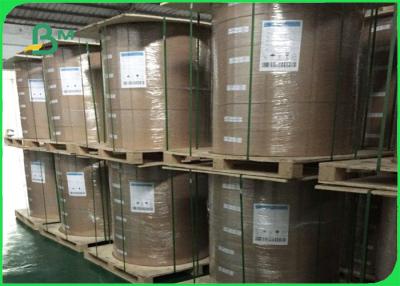 China 50gsm Natural Color PE Coated Kraft Paper / Cup Paper Single Side Coated In Rolls for sale