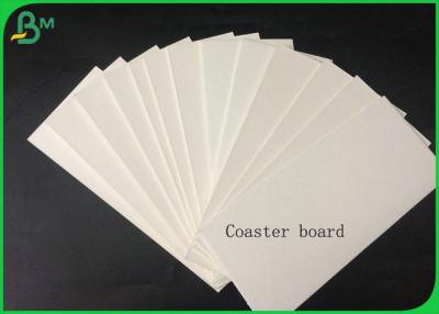 China 1.4mm 100% Virgin Pulp White Coaster Board For Making Car Air Fresher Or Coaster for sale