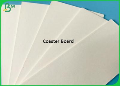 China Uncoated 220G 270G 320G 350G White Coaster Paper / Absorbent Paper 0.4mm - 2mm Thick for sale