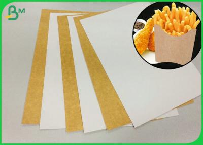 China El FSC cubrió el papel de Kraft blanco de la parte posterior 250G para hacer la caja de las patatas fritas en venta
