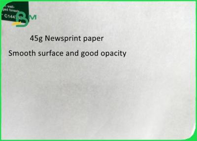 China 30LB 48.8gsm sueltan y enrarecen el papel superficial liso del papel prensa para la flor que embala en venta