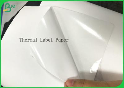 China De lege Witte Waterdichte Thermische Etiketdocument Sticker rolt Zelfadhes-Streepjescodedocument Te koop