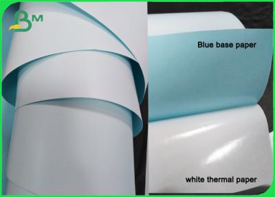 China El rollo auto-adhesivo 4 x 3 del papel termal avanza lentamente el código de barras de envío del envío 55gsm en venta