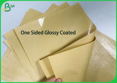 China One sided PE Poly Coated 250gsm 270gsm 300gsm Kraft Paper Board for Food Paper Plates for sale