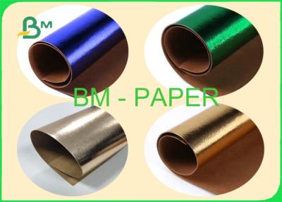 China 0.55mm Washable Kraft Paper Gold / Rose Gold / Green / Blue For Shiny Bags for sale