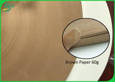 China Papel de papel pajizo del rollo el 15MM los 27MM Kraft del papel de Brown 60G para la paja de papel en venta