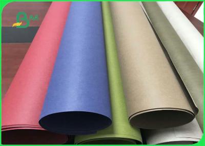 China Fiber Pulp Tear Resistance Red & Blue Washable Kraft Paper Fabric For Wallets for sale