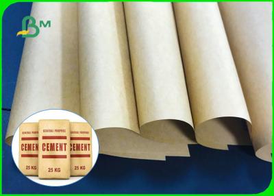 China 80gsm 90gsm Strong Burst Resistance Brown Kraft Paper For Cement Bags for sale