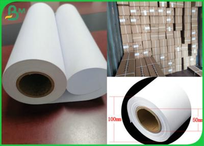 China 80g White Color CAD Plotter Bond Paper Roll For Engineering Drawing for sale