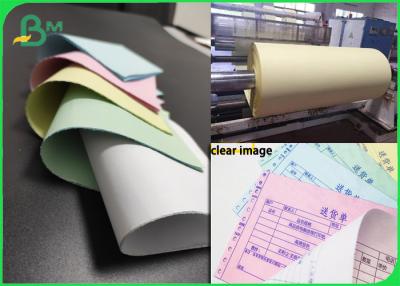 China Digital Carbonless Paper Printing CB 52 CFB 50 CF 55 Colorful NCR Paper Rolls for sale