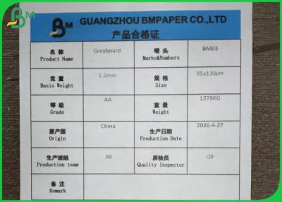 Китай жесткий картон доски 1.2мм 1.5мм толстый сильный твердый серый для продуктов канцелярских принадлежностей продается