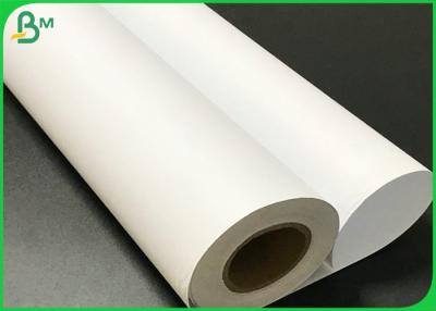 China 63 Inch * 180 Meters 50gsm 60gsm White Grament Plotting Paper 20kg / Roll For Cutting Room for sale