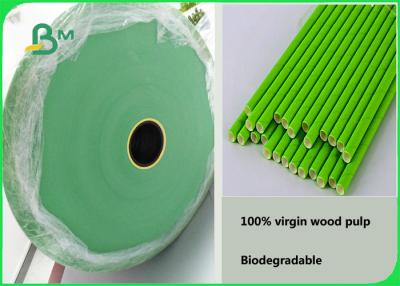 China 60gsm Ecological Plain Red / Green Kraft Paper For Paper Straws for sale