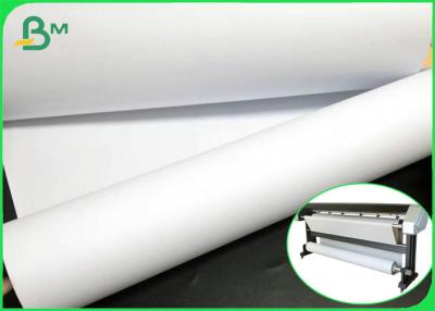 China Wood Pulp Moisture Resistant 80gram Inkjet Plotter Paper Rolls With 36inch*50yard for sale