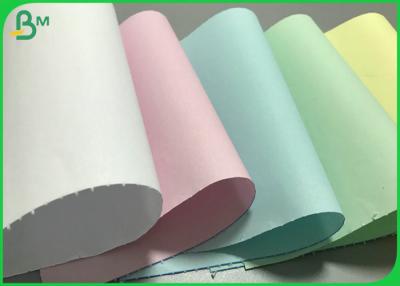 China Multiple Color Ncr Carbonless copy paper 50gsm / 55gsm Printing Paper Roll for sale